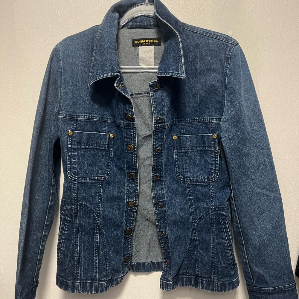 Sonia Rykiel Blue Jean Jacket Classic Denim